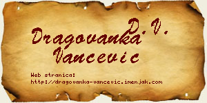 Dragovanka Vančević vizit kartica
